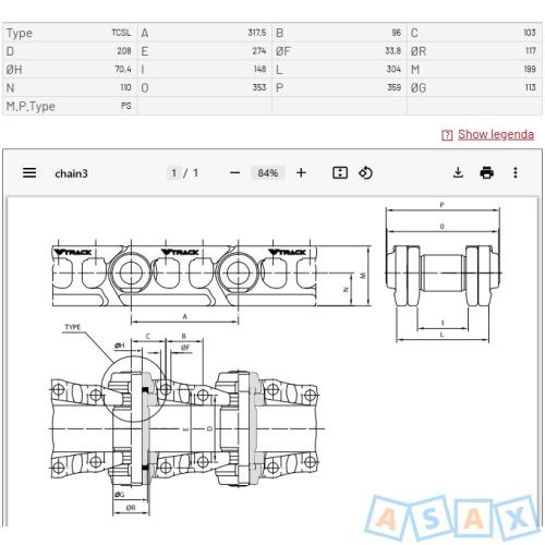 Гусеничная цепь 21Т-32-00020 экскаваторов KOMATSU PC2000