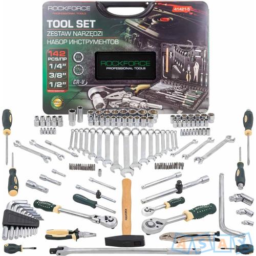 Набор инструментов 142 предмета слесарно-монтажный 1/4